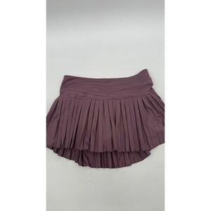 Gold Hinge Pleated Tennis Skirt Pink Mauve Plum Athletic Skort XXL Pickleball
